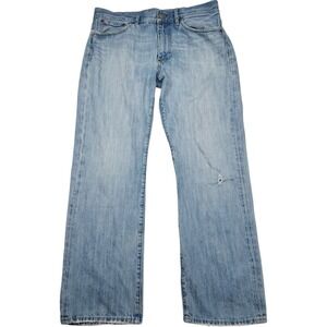 Polo Ralph Lauren Jeans 34x30 Vintage 67 Light Wash Straight Leg Distressed